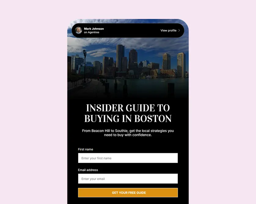 Preview of lead page