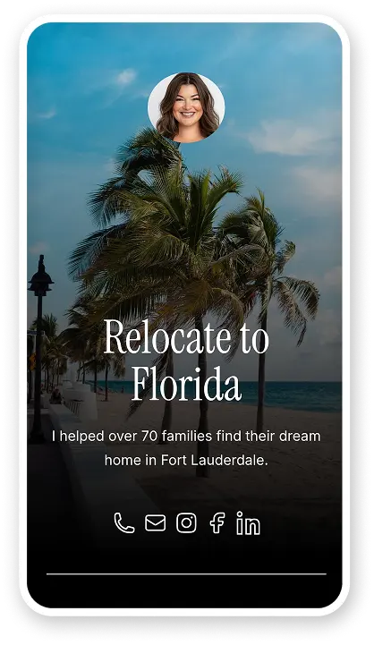Graphic depicting the look of agentree one page website
